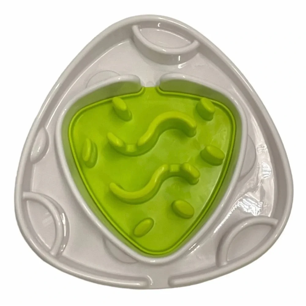 Pet Central Dog Food 2 Interchangeable Maze Slow Feeder Bowl 11x11x3